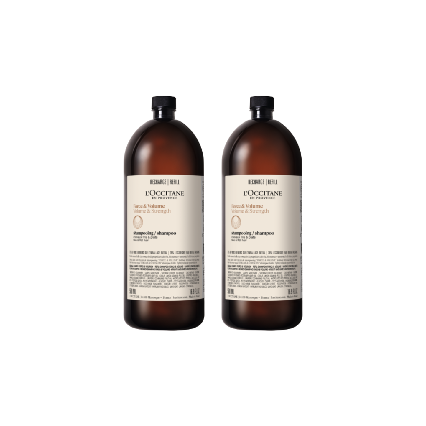 Dúo de Eco-Recargas Shampoo Fuerza & Volumen