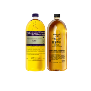 Dúo Eco-Recargas Jabón + Aceite de ducha 500ml