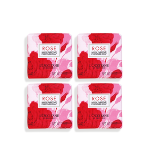 Pack de 4 Jabón perfumado Rosa 50gr